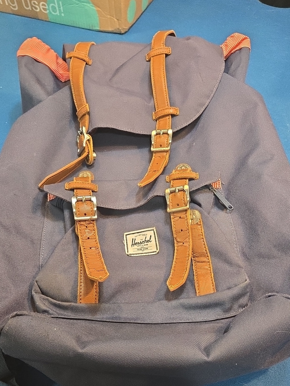 Herschel Supply Company Navy Backpack with Tan Trim
